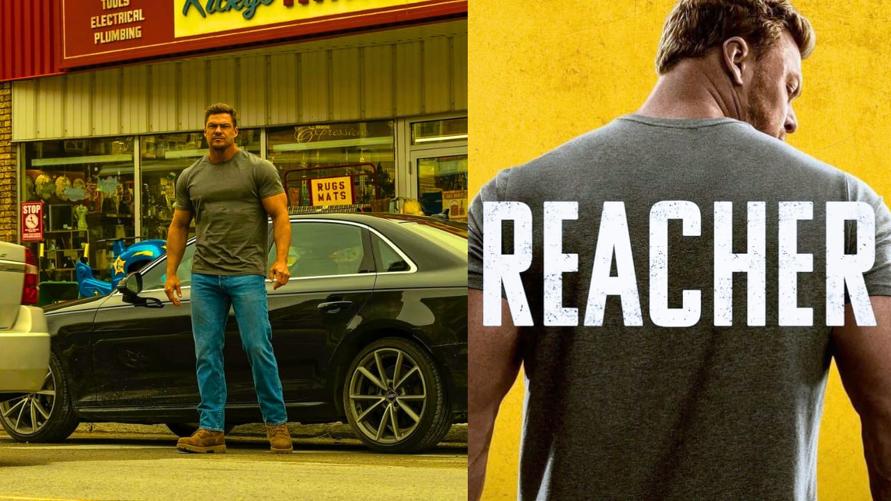 Alan Ritchson as Jack Reacher in action scene from Amazon Prime Video series Reacher Season 4 teaser